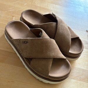 Ugg slides.